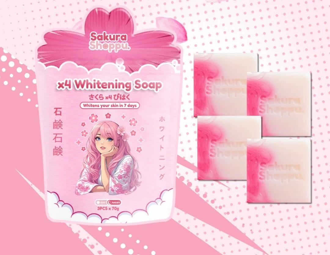 Sakura Shoppu x4 Whitening Soap