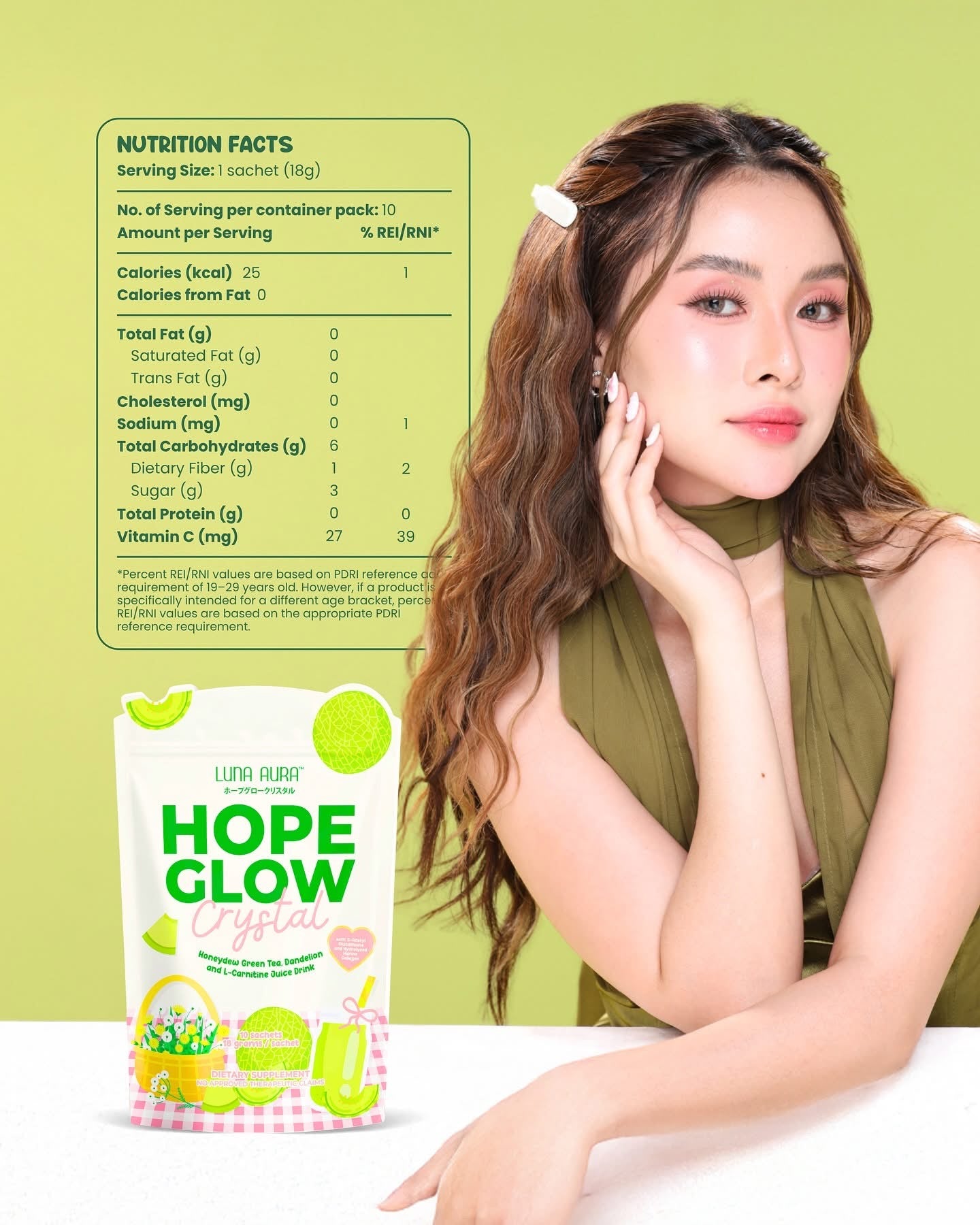 Hope Glow Crystal Honeydew