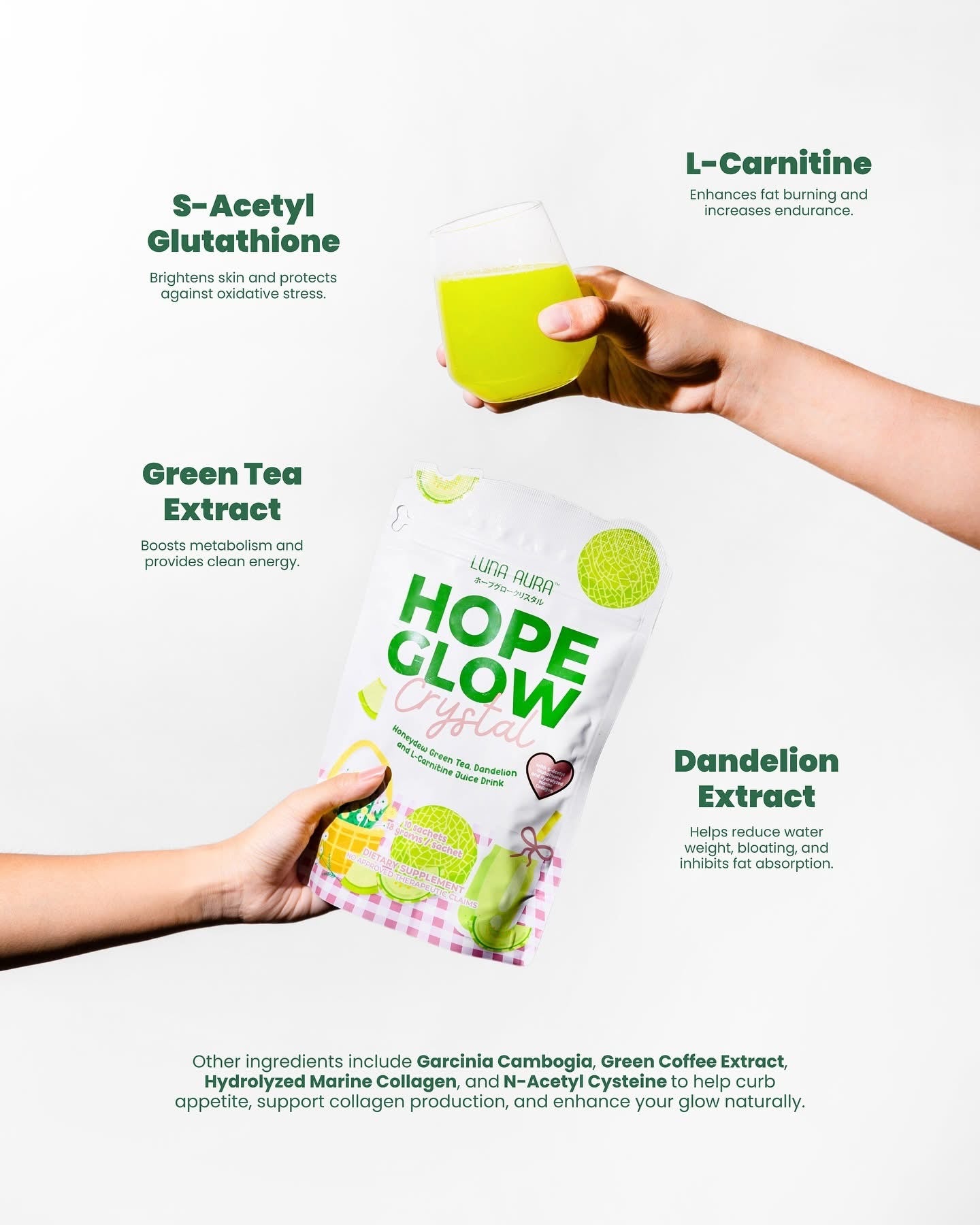 Hope Glow Crystal Honeydew